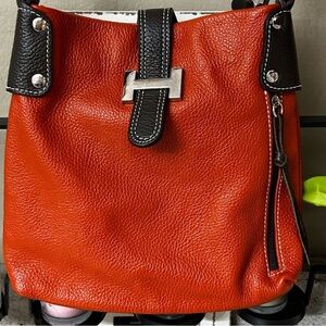 Vera Pelle Italian Leather Shoulder Crossbody Bag